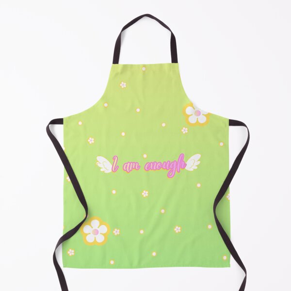Item preview, I Am Enough Lime-Green Floral Pattern Affirmation designed and sold by Vaeliss.