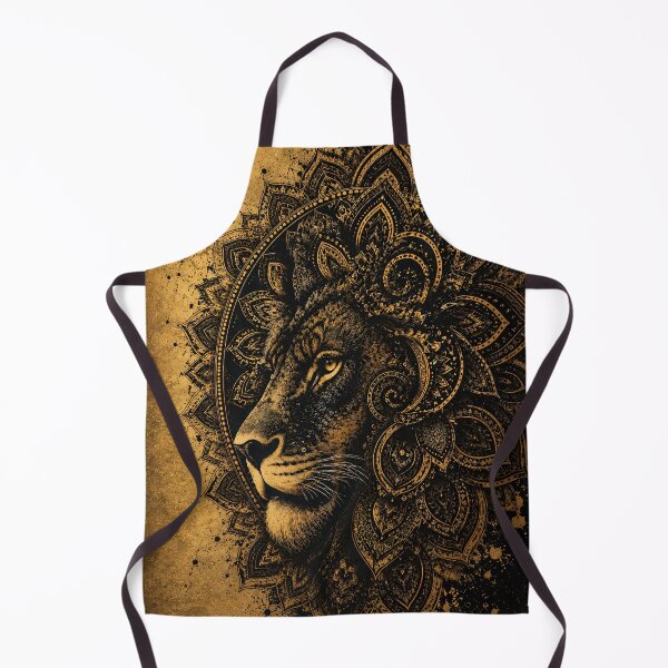 Item preview, Majestic Lion Mandala Art Print | Black Gold Wildlife Mandala Wall Art | Sacred Geometry Animal Illustration | Boho Spiritual Decor designed and sold by suryabumblee.