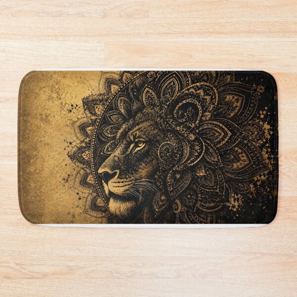 Item preview, Majestic Lion Mandala Art Print | Black Gold Wildlife Mandala Wall Art | Sacred Geometry Animal Illustration | Boho Spiritual Decor designed and sold by suryabumblee.