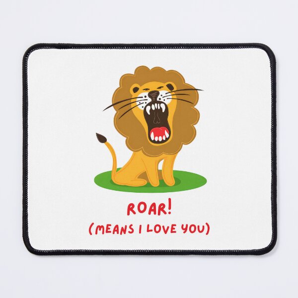 Item preview, Roaring Lion Cartoon – Cute Jungle Love Quote Art designed and sold by ROARSOME DESiGNS.