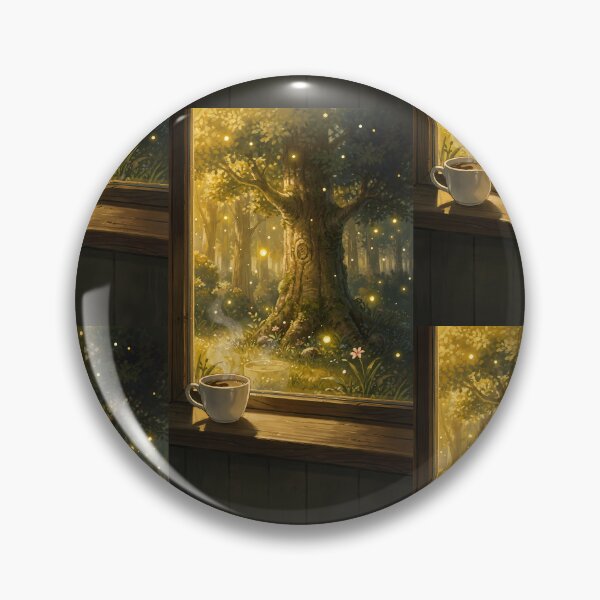 Item preview, Cozy Coffee Window to Fantasy Forest designed and sold by Idealforme.