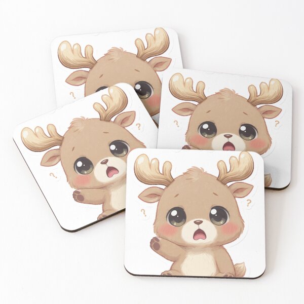 Item preview, WTF cute kawaii moose design designed and sold by Wild Print Co Est 2026.