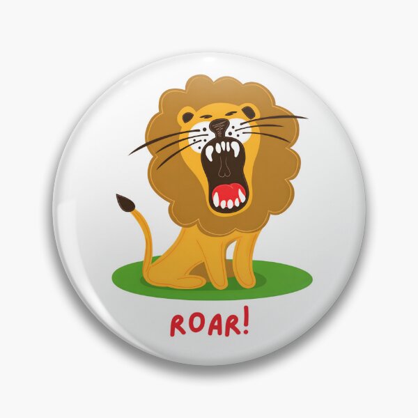 Item preview, Roaring Lion Cartoon – Fierce Jungle Animal Art designed and sold by ROARSOME DESiGNS.