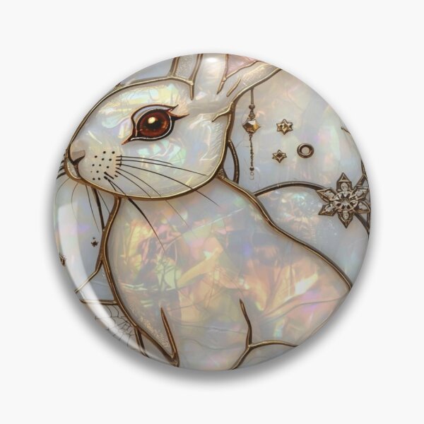 Item preview, Elegant Stained Glass Rabbit designed and sold by BriSher.