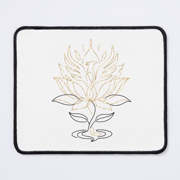 Item preview, The Whispers of Lotus: Minimalist Phoenix Line Art designed and sold by jee532.