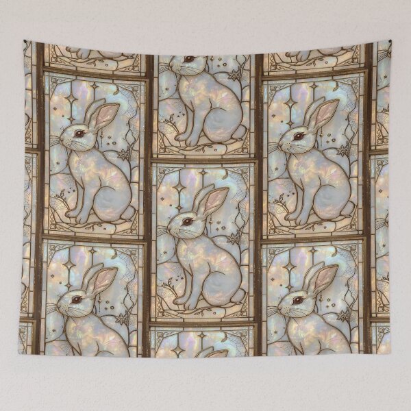 Item preview, Elegant Stained Glass Rabbit designed and sold by BriSher.