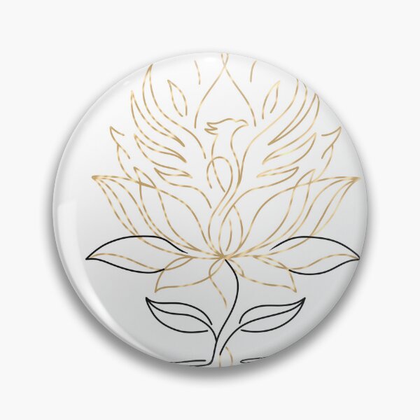 Item preview, The Whispers of Lotus: Minimalist Phoenix Line Art designed and sold by jee532.