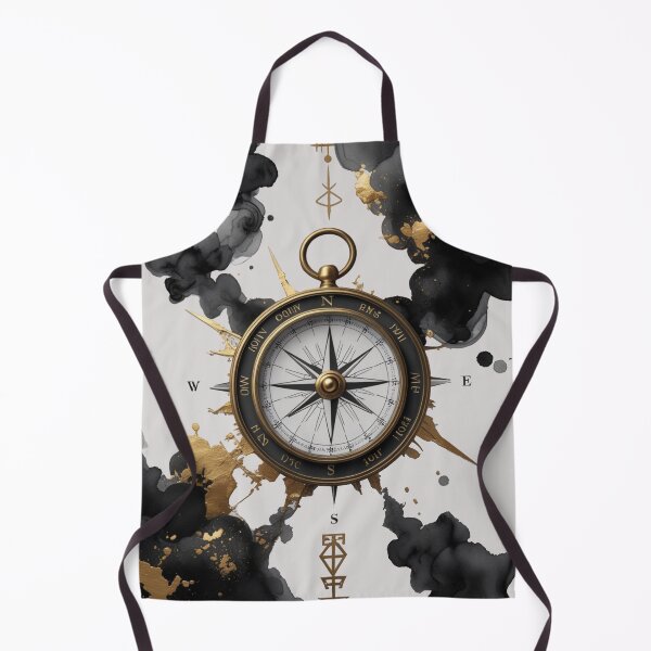 Item preview, Black Gold Compass Watercolor Art | Vintage Navigation Design designed and sold by Biedroneczka.