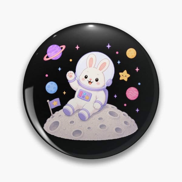 Item preview, Cute Kawaii Bunny Astronaut on the Moon designed and sold by Seculinator.