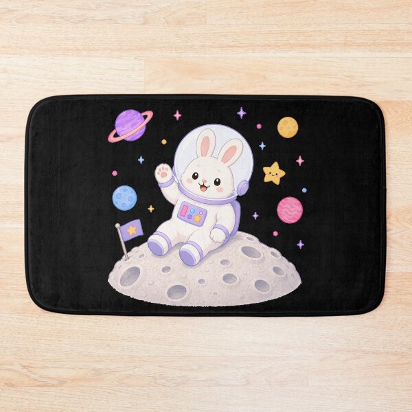 Item preview, Cute Kawaii Bunny Astronaut on the Moon designed and sold by Seculinator.