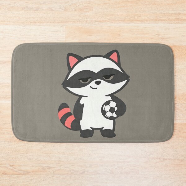 Item preview, Trash Panda Baby Raccoon Soccer Cute Minimal Cartoon Animal Family Design designed and sold by DreamyTupelo.