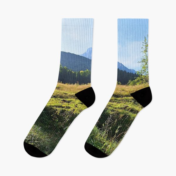Item preview, Green Mountain Meadow – Scenic Alpine Landscape Nature Art from Romania designed and sold by MSMPrintDesign.