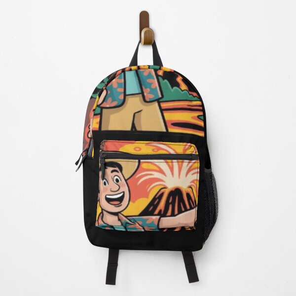Item preview, Funny Tourist Taking Selfie with Exploding Volcano designed and sold by DailySparks.