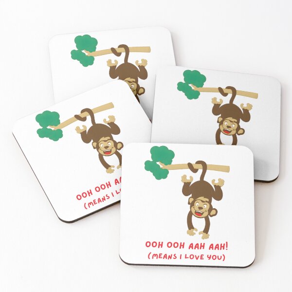 Item preview, Cute Jungle Cartoon Monkey Love Quote Graphic designed and sold by ROARSOME DESiGNS.