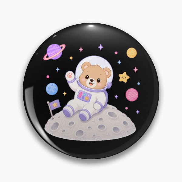 Item preview, Cute Kawaii Bear Astronaut on the Moon designed and sold by Seculinator.
