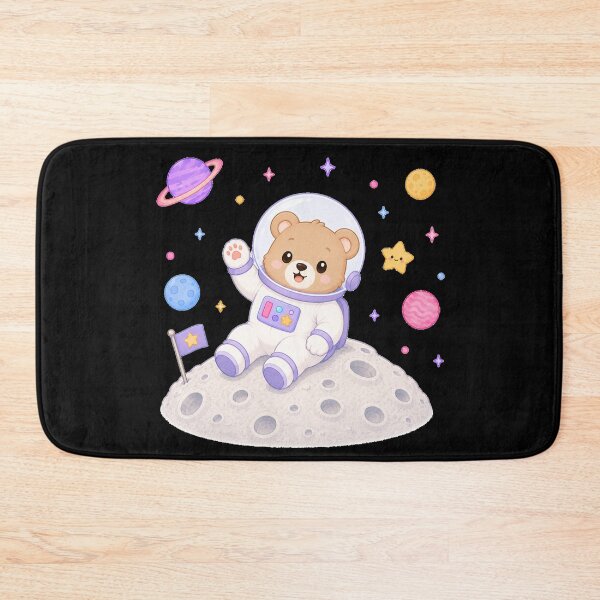 Item preview, Cute Kawaii Bear Astronaut on the Moon designed and sold by Seculinator.