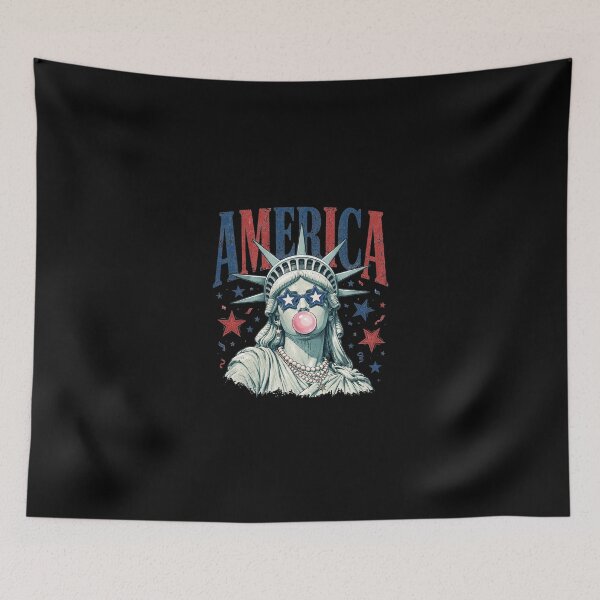 Item preview, Statue of Liberty Blowing Bubble Girly America 4th of July designed and sold by sparkfavs.