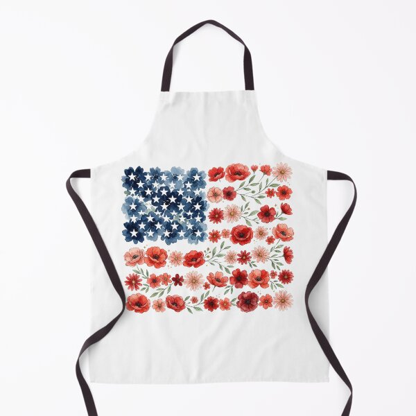 Item preview, Floral American Flag – Patriotic Red White Blue Flower USA Design designed and sold by DoodloraStudio.