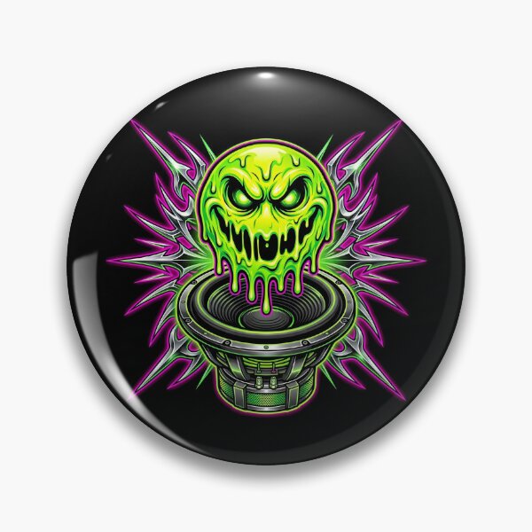 Item preview, Aggressive Neon Bass Speaker Melting Face designed and sold by SPAZE-Typo.