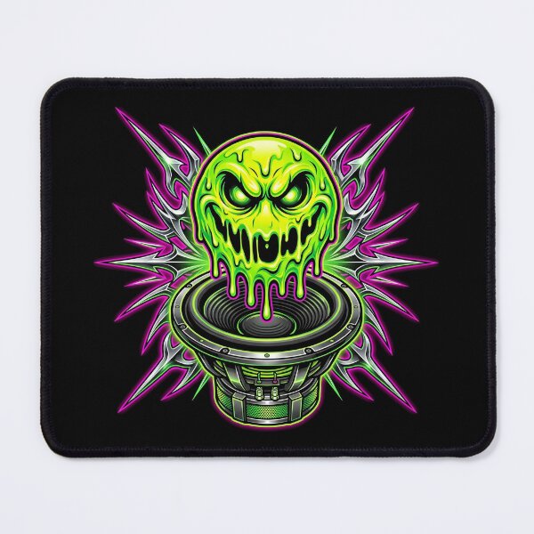 Item preview, Aggressive Neon Bass Speaker Melting Face designed and sold by SPAZE-Typo.