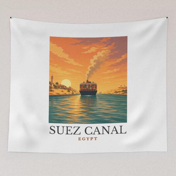 Item preview, Suez Canal - Egypt designed and sold by GoodOldVintage.