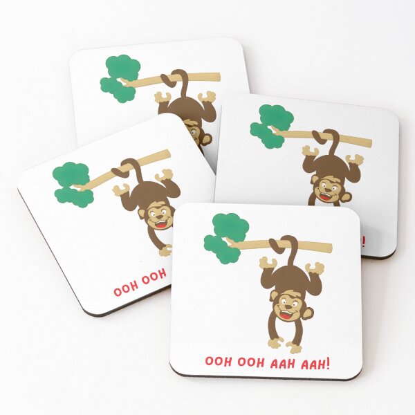 Item preview, Cute Jungle Monkey Ooh Ooh Aah Aah Cartoon Tree designed and sold by ROARSOME DESiGNS.