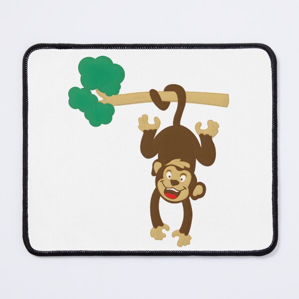 Item preview, Cute Hanging Monkey Cartoon Tree Illustration designed and sold by ROARSOME DESiGNS.