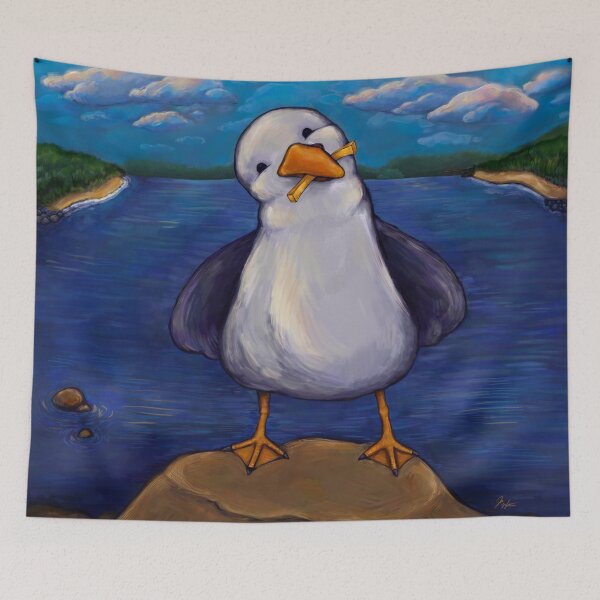 Item preview, Seagull with a French Fry designed and sold by Jamie Herself.