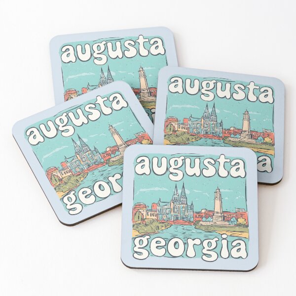 Item preview, Augusta Georgia Cute Skyline Pastel City designed and sold by HowToCanadian.