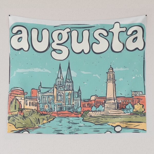 Item preview, Augusta Georgia Cute Skyline Pastel City designed and sold by HowToCanadian.