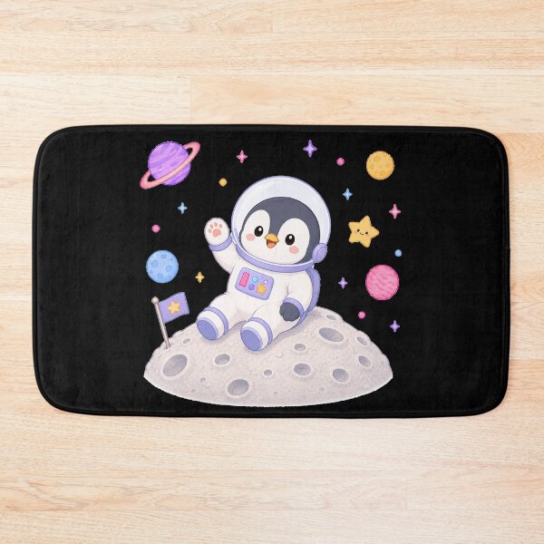 Item preview, Cute Kawaii Penguin Astronaut on the Moon designed and sold by Seculinator.