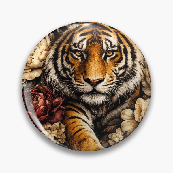 Item preview, Luxury Floral Tiger – Botanical Wildlife Animal Art designed and sold by GalleryPeak.
