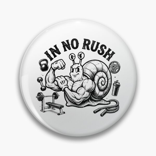 Item preview, In No Rush - Funny Muscular Snail Gym Motivation designed and sold by AbderraimArt.