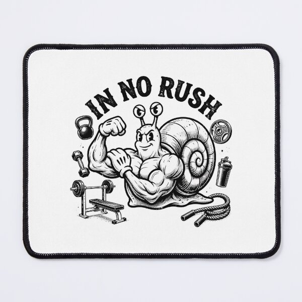 Item preview, In No Rush - Funny Muscular Snail Gym Motivation designed and sold by Abderraim.