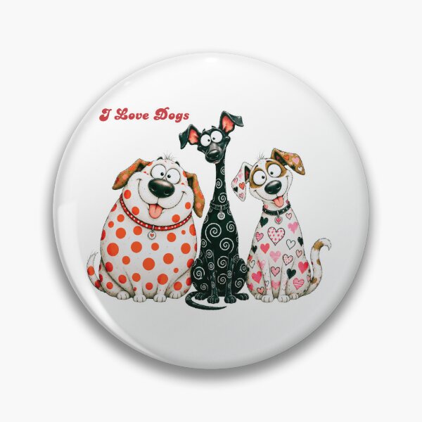 Item preview, I Love Dogs Cute Funny Dog Trio Design designed and sold by KaSenArt26.