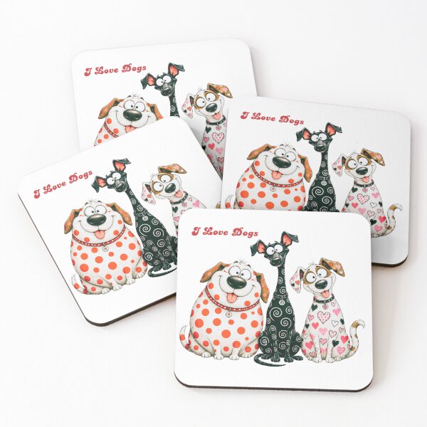 Item preview, I Love Dogs Cute Funny Dog Trio Design designed and sold by KaSenArt26.