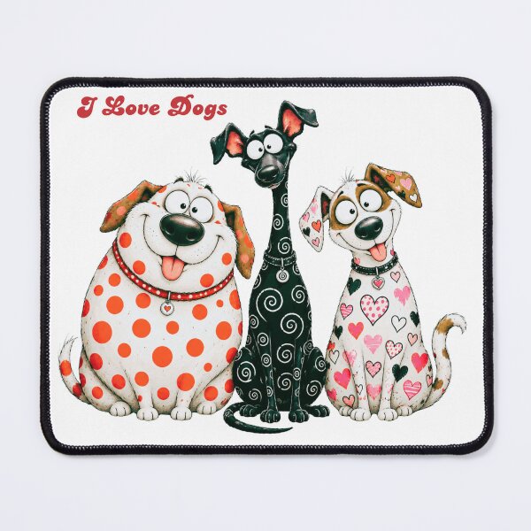 Item preview, I Love Dogs Cute Funny Dog Trio Design designed and sold by KaSenArt26.