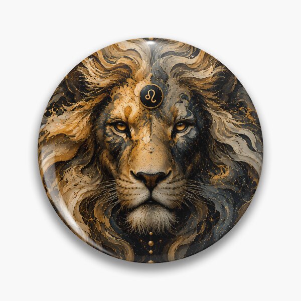 Item preview, Golden Leo Zodiac Luxury Abstract Oil Painting designed and sold by SupernovaNote.