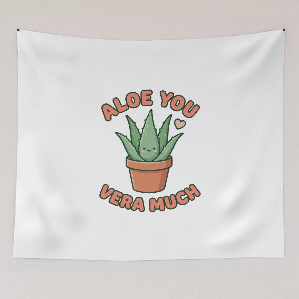 Item preview, Aloe You Vera Much – Funny Plant Pun Cute Shirt Art designed and sold by AlexNik.