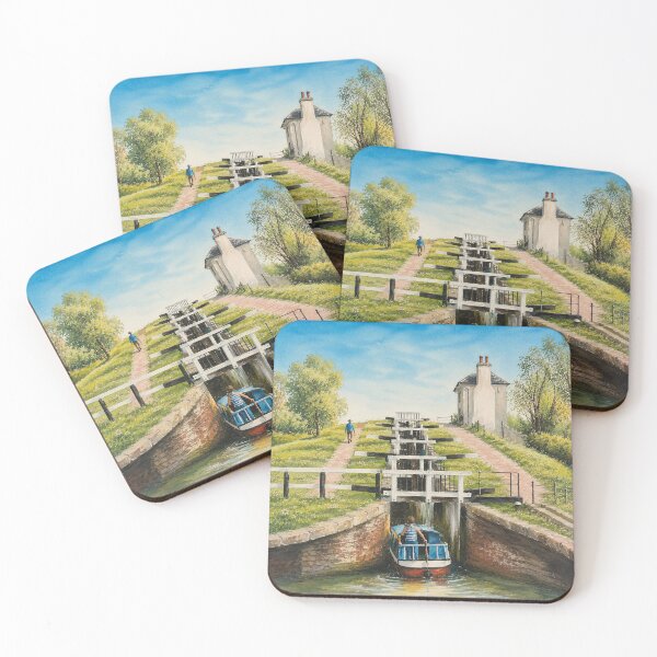 Item preview, Foxton Locks watercolour designed and sold by designbywhacky.