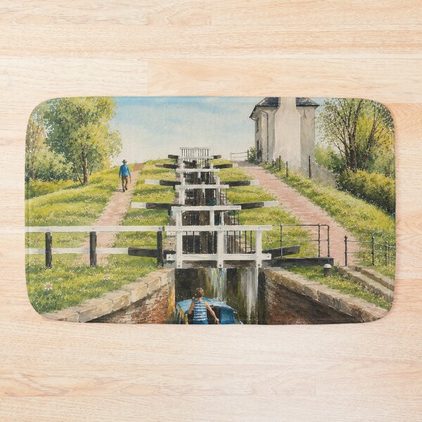 Item preview, Foxton Locks watercolour designed and sold by designbywhacky.