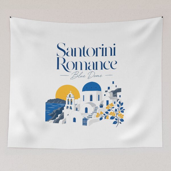 Item preview, Romance Gift, Santorini Romance Blue Dome designed and sold by pirminio.