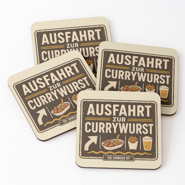 Item preview, Ausfahrt Zur Currywurst German Snack Stop designed and sold by POD DYNASTY.