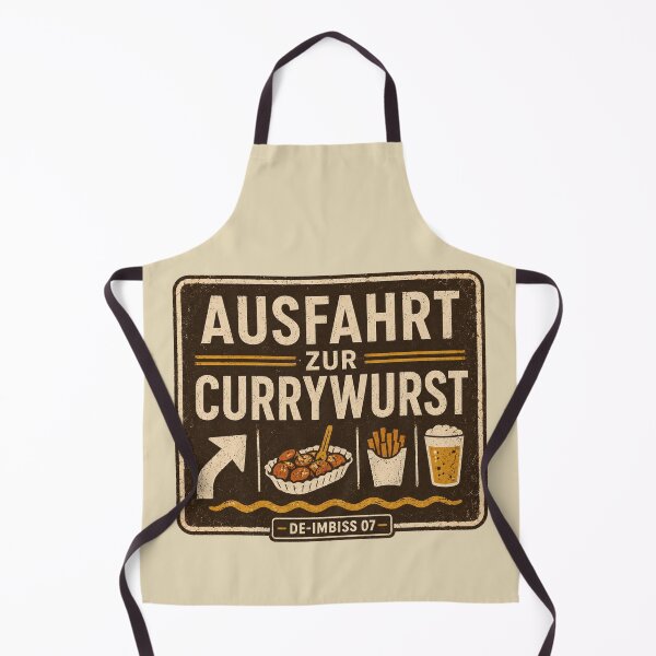 Item preview, Ausfahrt Zur Currywurst German Snack Stop designed and sold by POD DYNASTY.