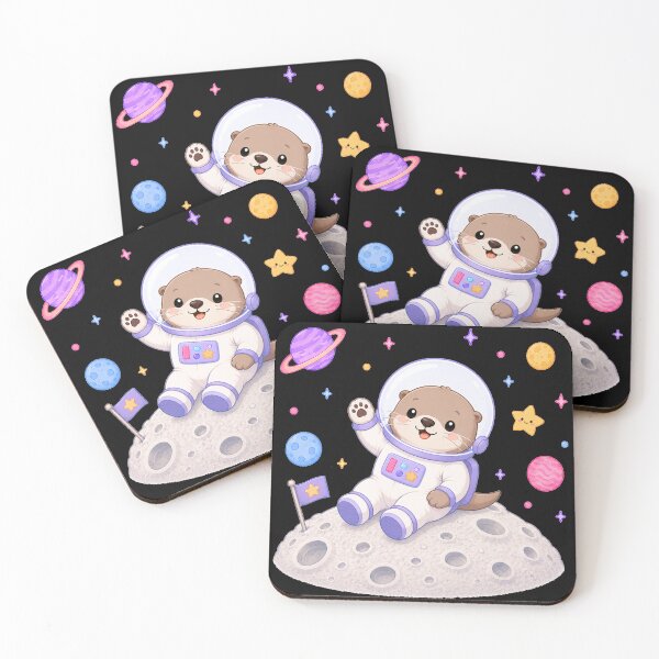 Item preview, Cute Kawaii Otter Astronaut on the Moon designed and sold by Seculinator.