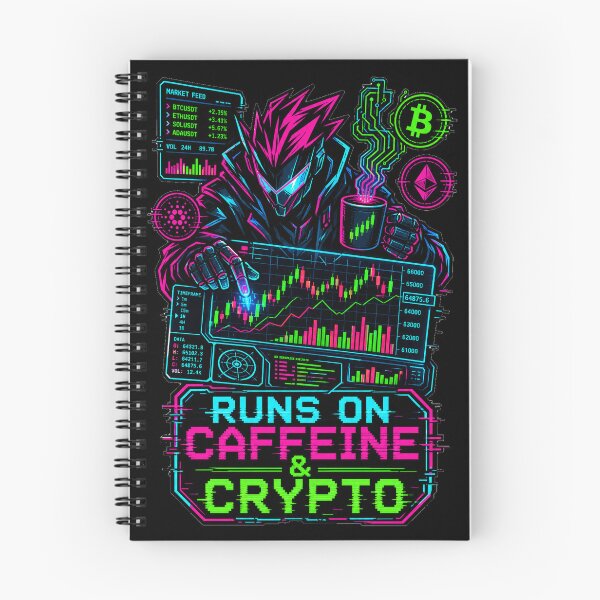 Item preview, Crypto Day Trader Caffeine Fueled Cyberpunk designed and sold by VisualArtsOasis.