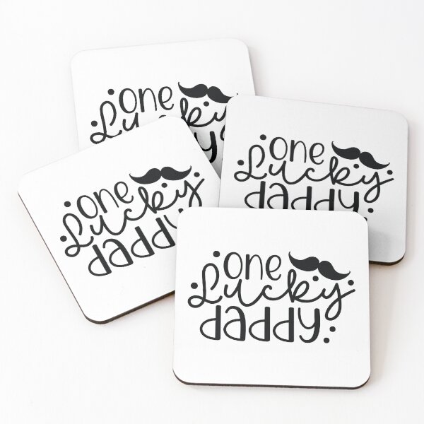 Item preview, One Lucky Daddy - Cute Fathers Day Retro Vintage Super Dad Husband Family Love Blessed Cool Gift designed and sold by FuzionRaptor.