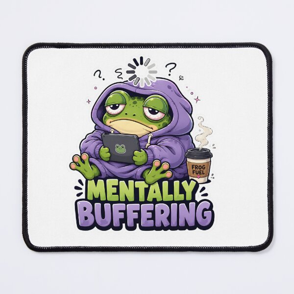 Item preview, Frog Mentally Buffering Sticker designed and sold by SRY SHOP.