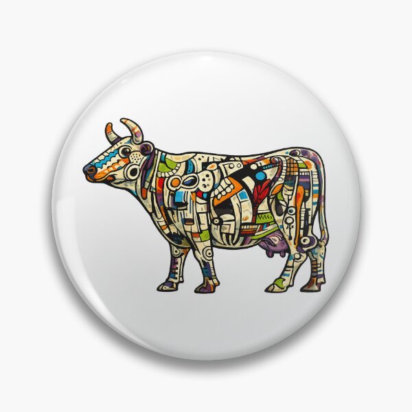 Item preview, Abstract Cubist Cow Illustration designed and sold by Lifer Art and Design.