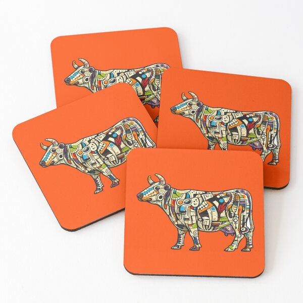Item preview, Abstract Cubist Cow Illustration designed and sold by Lifer Art and Design.